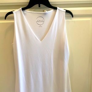 INC white v-neck sleeveless top. NEW